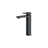 Rubinetto lavabo alto monocomando quadrato nero opaco Segura di Valaz