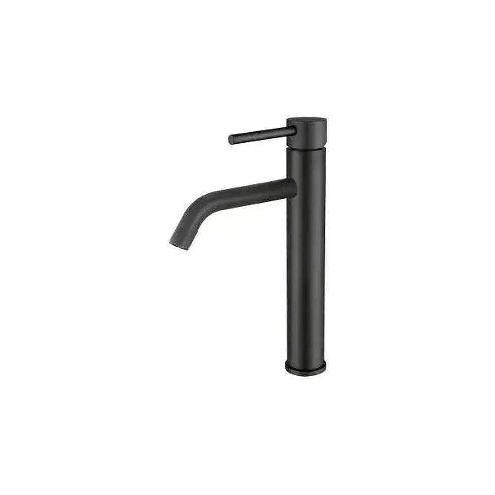 Grifo de lavabo alto monomando de agua fría en latón negro mate Ason de Valaz Valaz