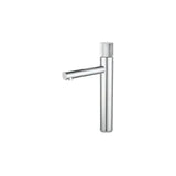 Rubinetto lavabo alto monocomando a canna dritta rotonda in ottone cromato Bidasoa di Valaz