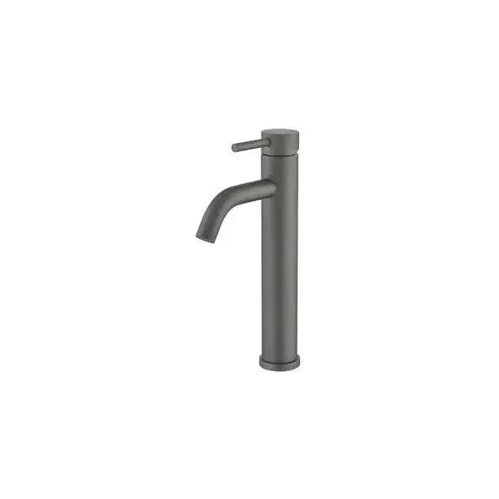 Grifo de lavabo alto monomando en latón color gun metal Jabalón de Valaz Valaz