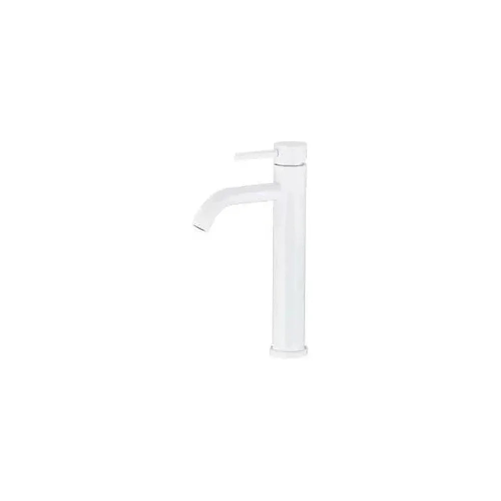 Grifo de lavabo alto monomando en latón color blanco Jabalón de Valaz Valaz