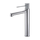 Rubinetto lavabo alto per lavello monocomando a canna dritta in cromato Casares di Valaz
