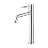 Tall bathroom faucet for round chrome single handle sink Ebro by Valaz