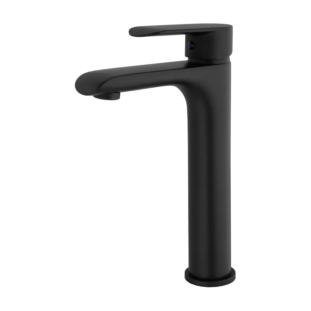 Grifo de lavabo alto para pica monomando redondo en negro mate Turia de Valaz Valaz