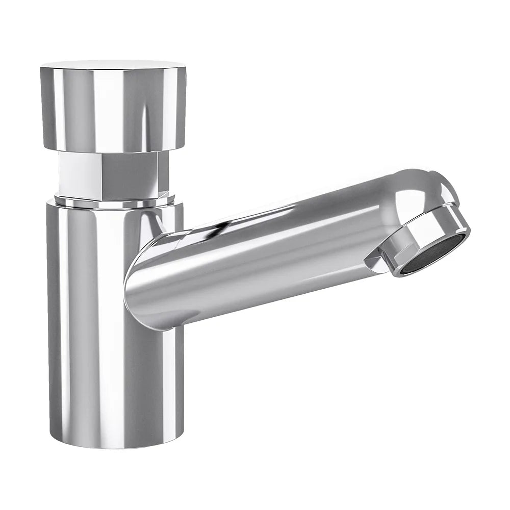 Grifo de lavabo bajo con pulsador temporizador en cromado Navia de Valaz Valaz