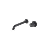 Rubinetto da lavabo incasso con pulsante monocomando in ottone nero opaco Andarax di Valaz