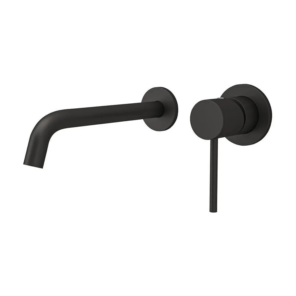Grifo de lavabo empotrado monomando con caño de 21 cm en negro mate Cenia de Valaz Valaz