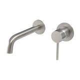 Rubinetto da lavabo incassato monocomando con beccuccio da 21 cm in acciaio spazzolato Deva di Valaz