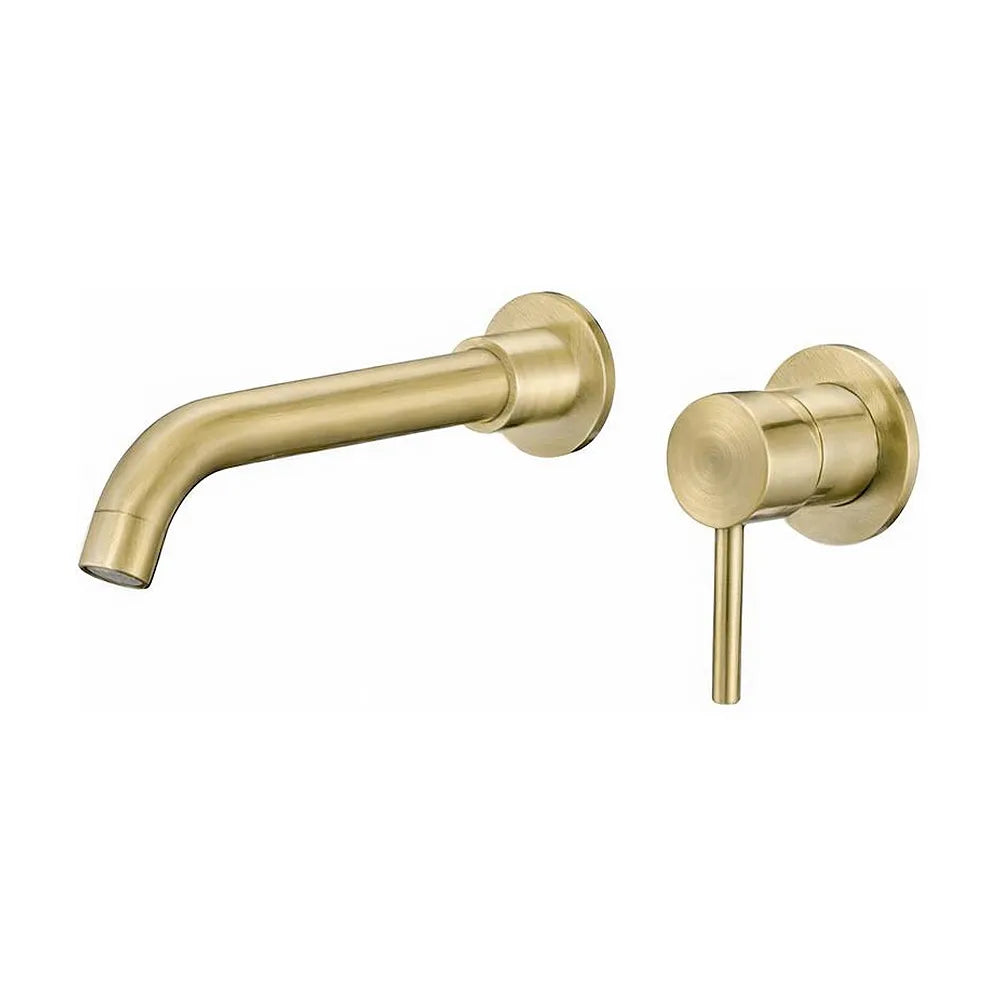 Grifo de lavabo empotrado monomando con caño de 21 cm en dorado envejecido Guadiana de Valaz Valaz