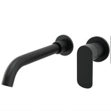 Rubinetto lavabo incasso monocomando con bocca da 21 cm in nero opaco Tuejar di Valaz