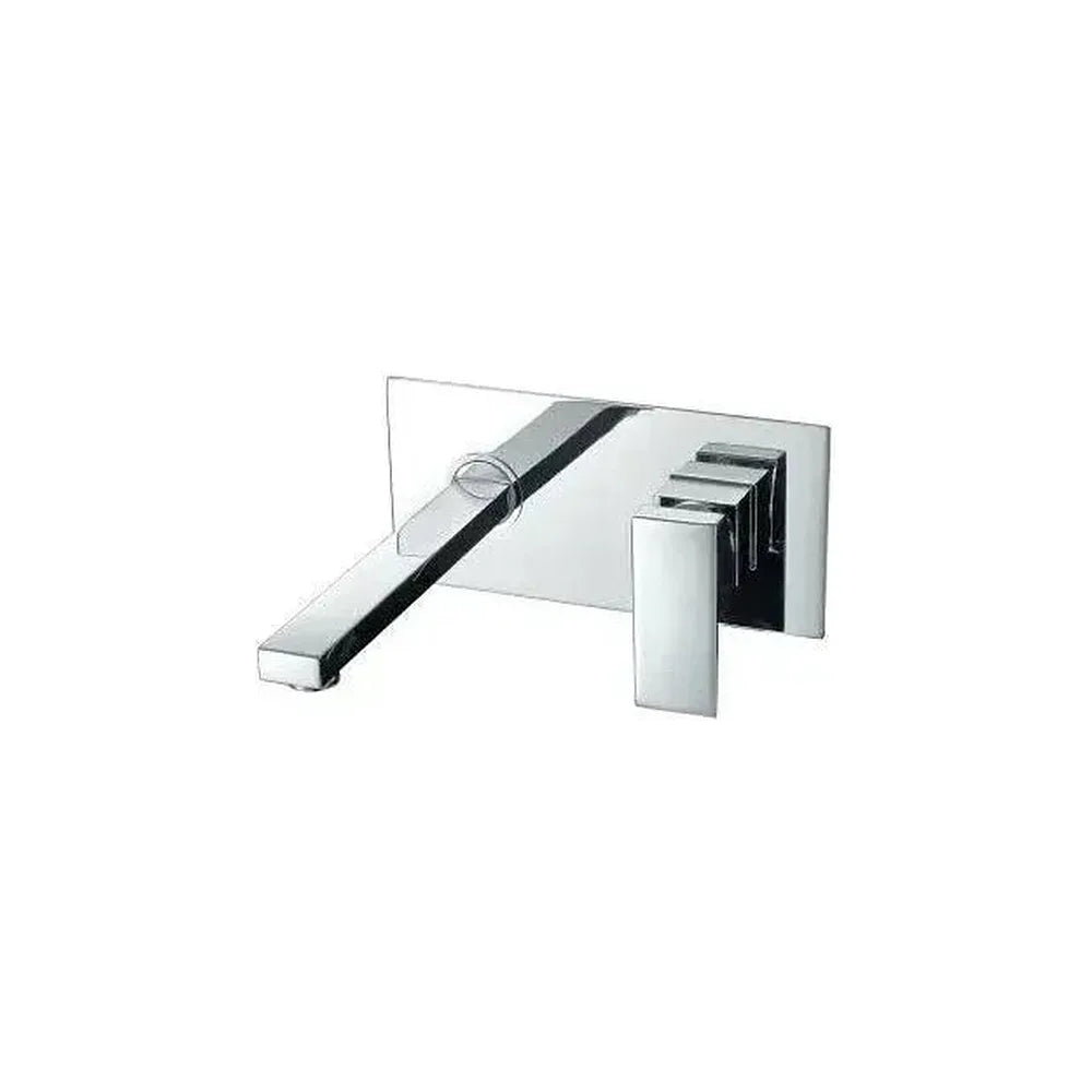 Grifo de lavabo empotrado monomando cuadrado en latón cromado Tajo de Valaz Valaz