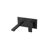 Rubinetto lavabo incasso monocomando quadrato in ottone nero opaco Tajo di Valaz