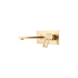 Brushed Gold Built In Square Single Lever Brass Sink Faucet Tormes by Valaz