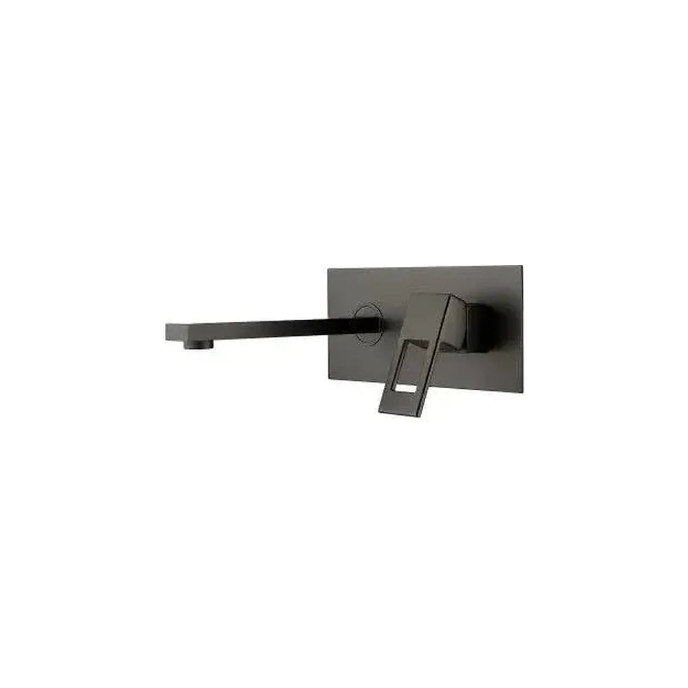Grifo de lavabo empotrado monomando cuadrado en latón negro mate Tormes de Valaz Valaz