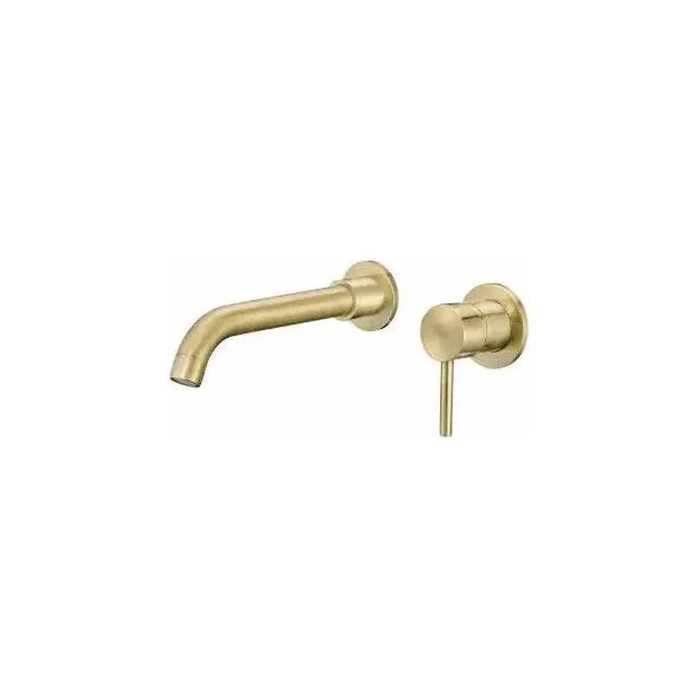 Grifo de lavabo empotrado monomando de 21 cm en latón dorado cepillado Guadiana de Valaz Valaz