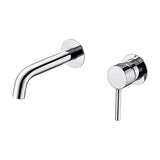 recessed round single handle bathroom faucet chrome spout 15 cm Deva by Valaz
