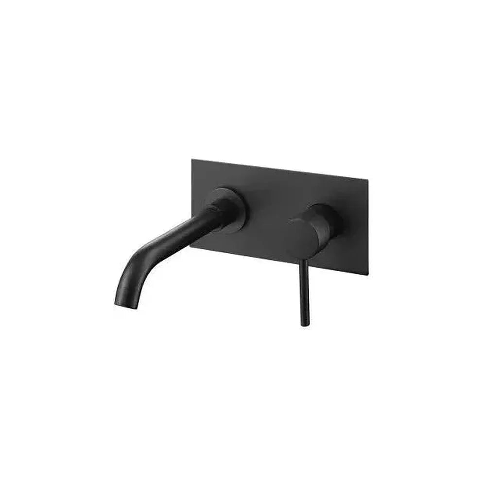 Grifo de lavabo empotrado monomando en latón negro mate Jucar de Valaz Valaz