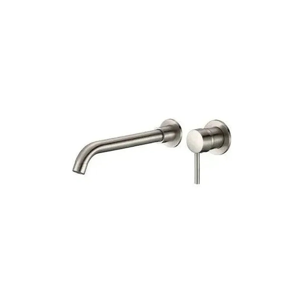 Grifo de lavabo empotrado monomando de 26 cm en latón acero cepillado Guadiana de Valaz Valaz