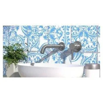 Vista principal de Grifo de lavabo empotrado monomando de 26 cm en latón acero cepillado Guadiana de Valaz