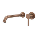 Rubinetto da lavabo incasso monocomando da 26 cm in oro rosa spazzolato Guadiana di Valaz