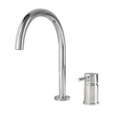 Recessed single handle gooseneck chrome basin faucet Aragón by Valaz