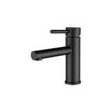 Rubinetto monocomando per lavabo con bocca dritta in ottone nero opaco Palancia di Valaz