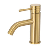 Rubinetto lavabo monocomando con maniglia luxury in oro spazzolato Oda di Valaz