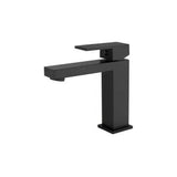 Rubinetto lavabo monocomando quadrato acqua fredda nero opaco Muga di Valaz