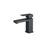 Rubinetto lavabo monocomando quadrato 14x16 cm nero opaco Segura di Valaz