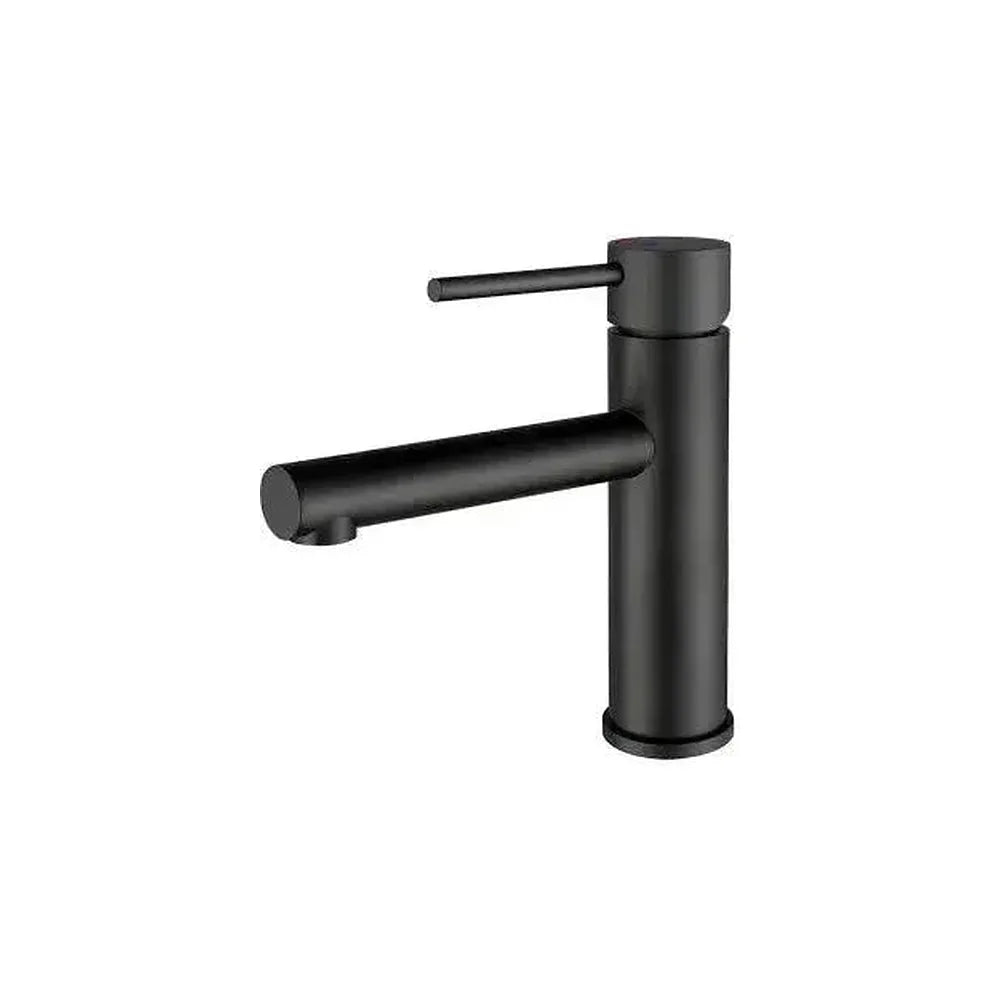 Grifo de lavabo monomando de agua fría con caño recto en negro mate Nansa de Valaz Valaz