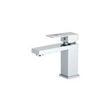 Rubinetto lavabo monocomando a canna quadrata in ottone cromato Guadalete di Valaz