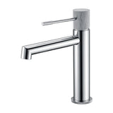 basin faucet single handle with straight spout chrome finish and luxury lever Casares by Valaz