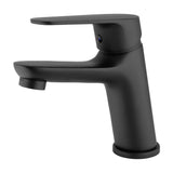 Matte black curved basin faucet with ceramic cartridge 35 mm Pisuerga by Valaz