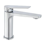 basin faucet single handle chrome with rounded lines and low profile Valdivia by Valaz