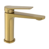 Rubinetto lavabo monocomando a profilo basso in oro opaco Valdivia di Valaz