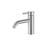 Rubinetto lavabo monocomando rotondo in ottone acciaio spazzolato Jabalón di Valaz