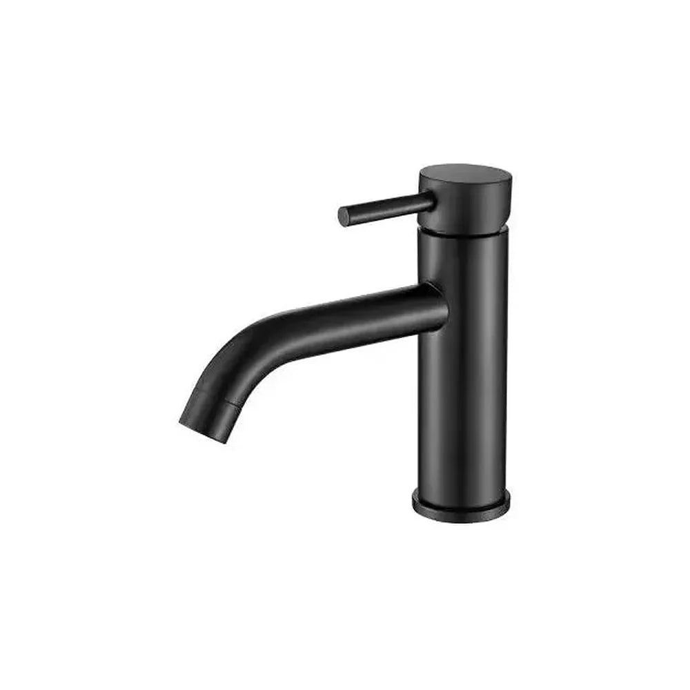 Grifo de lavabo monomando redondo en latón negro mate Jabalón de Valaz Valaz