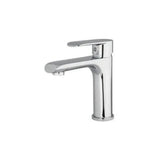 Rubinetto lavabo monocomando rotondo in ottone cromato Turia di Valaz