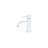 Rubinetto lavabo monocomando rotondo in ottone colore bianco Jabalón di Valaz