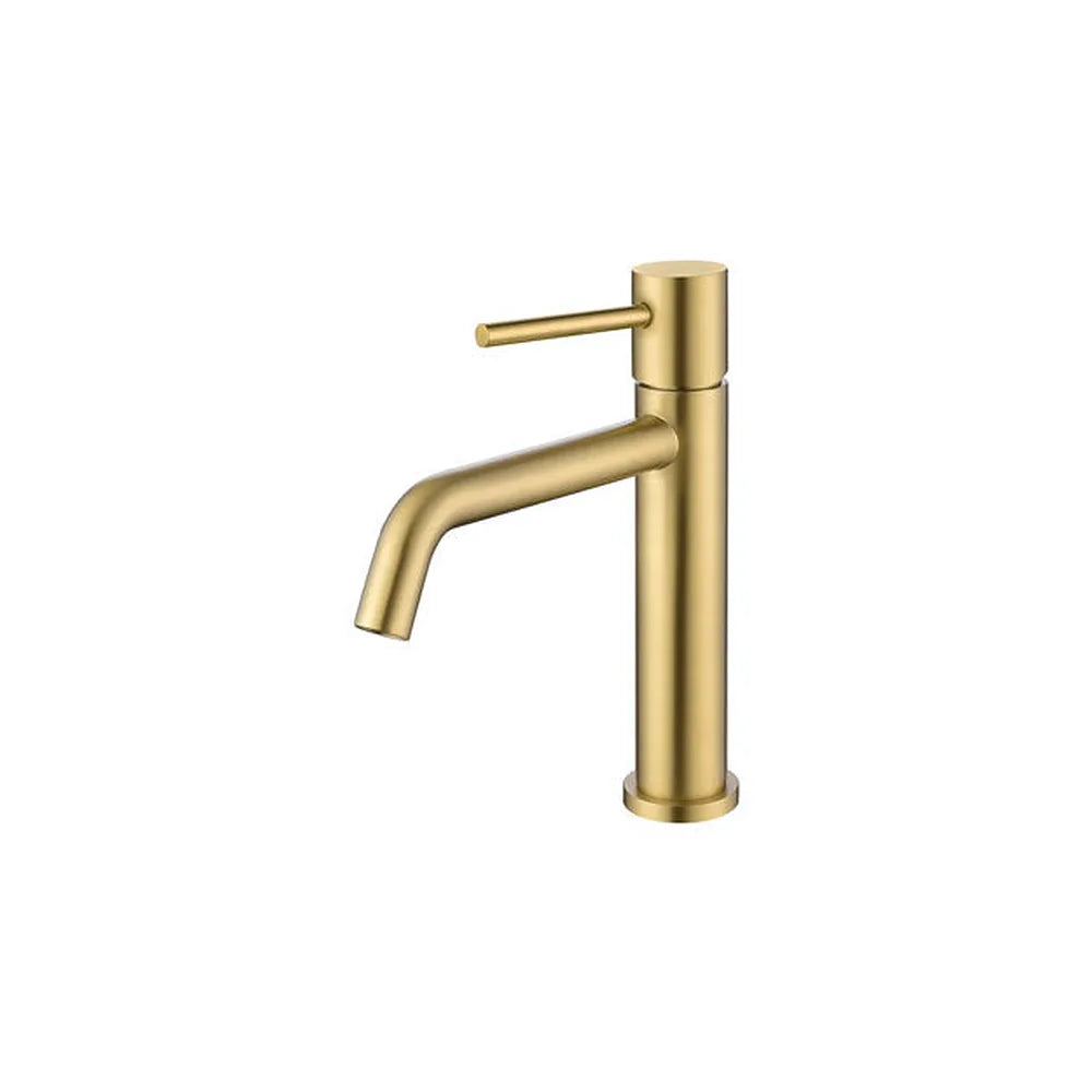 Grifo de lavabo monomando redondo en oro mate Ebro de Valaz Valaz
