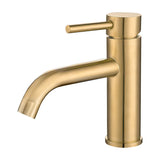 Matte Gold Round Basin Faucet with PVD Protection Jabalón by Valaz