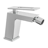 Square chrome single handle bidet faucet with hollow lever Cabrera by Valaz