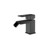 Rubinetto per bidet a formato quadrato in ottone in nero opaco Guadalete di Valaz