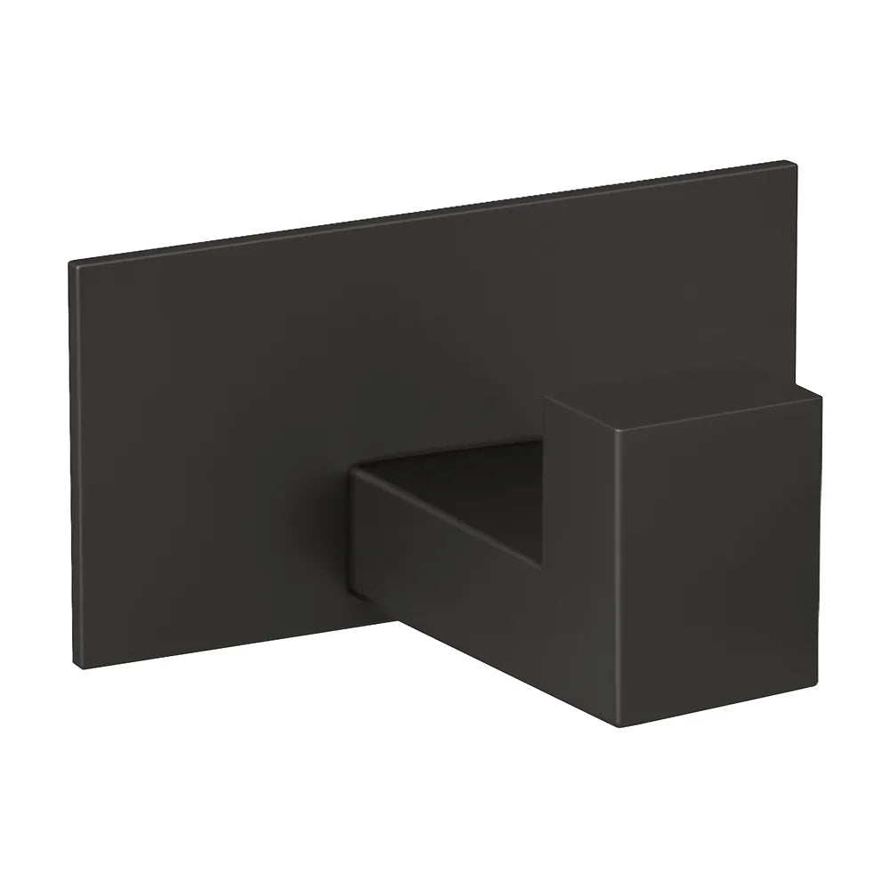 Percha cuadrada con adhesivo negro mate de Valaz Valaz