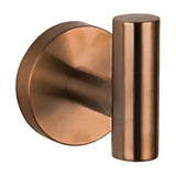 bath towel hook round design brushed rose gold finish brass screws included <serie> by Valaz