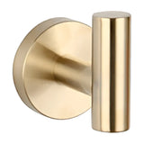 Round bathroom hook in brushed gold SUS304 stainless steel by Valaz