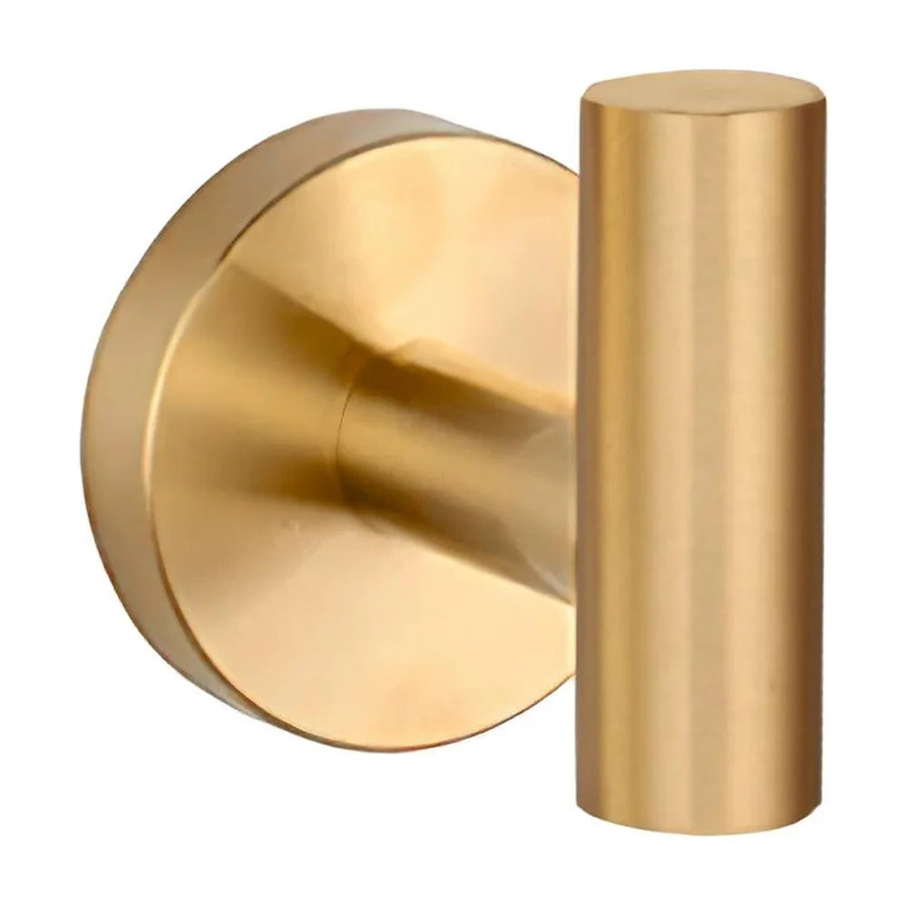 Percha de baño redonda en oro mate con protección PVD de Valaz Valaz