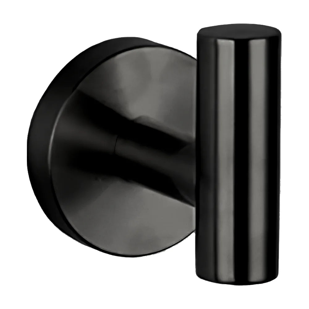 percha de baño redonda negro mate acero inoxidable SUS304 de Valaz Valaz