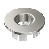 Durable decorative sink overflow with brushed steel finish ideal to give an elegant and clean look to the sink by Valaz
