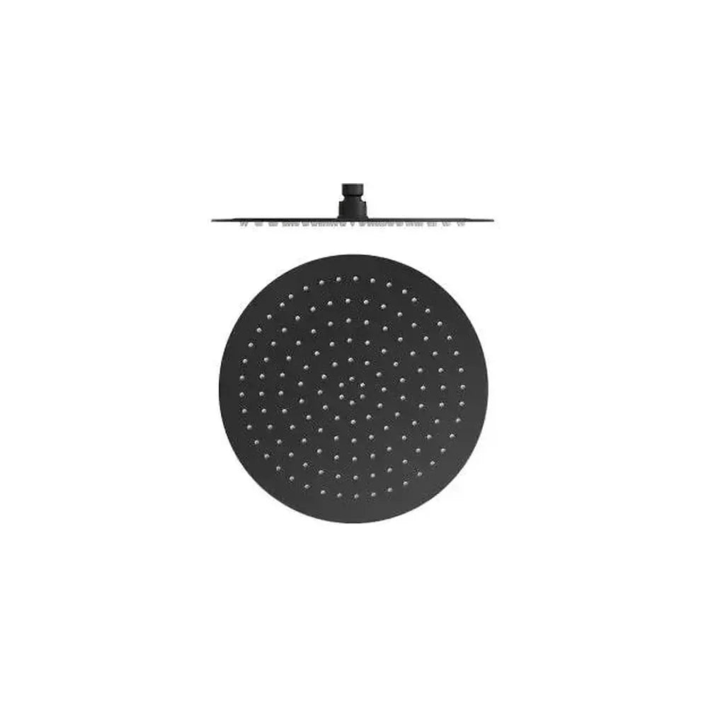 Rociador de ducha circular de acero inoxidable en negro disponible en varias medidas de Valaz Valaz